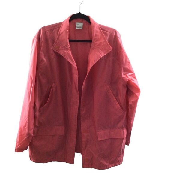 Women’s Nike Pinkish‎ Red Vintage Windbreaker Jacket Size Large - Picture 1 of 8